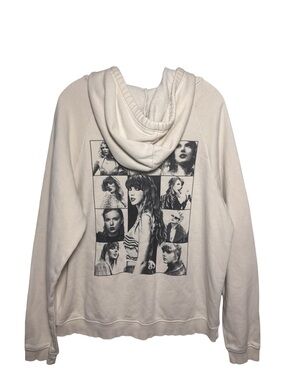Taylor Swift THE ERAS TOUR Beige Hoodie sz medium